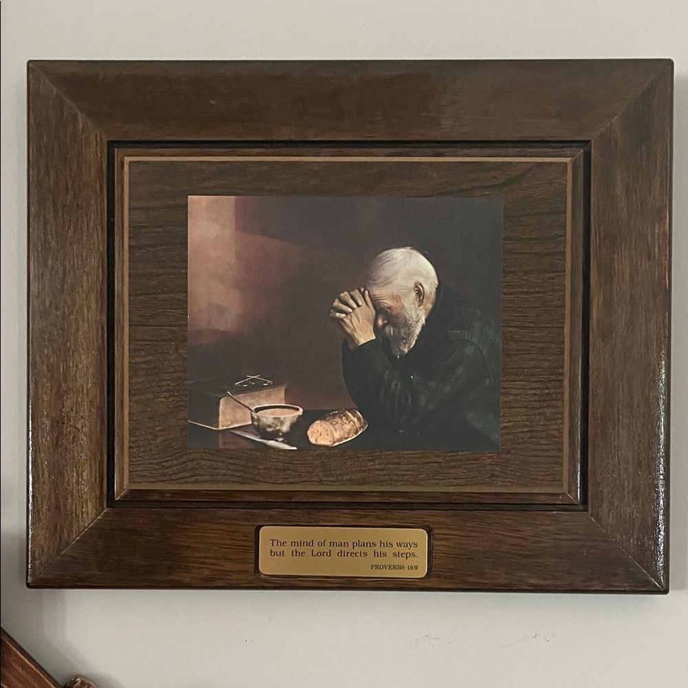 Framed Grace" by Eric Enstrom in a solid wood frame